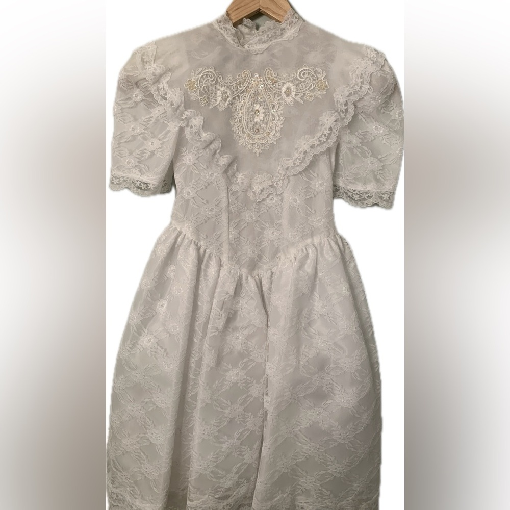 Nicole White Lace First Communion/Flower Girl Dress